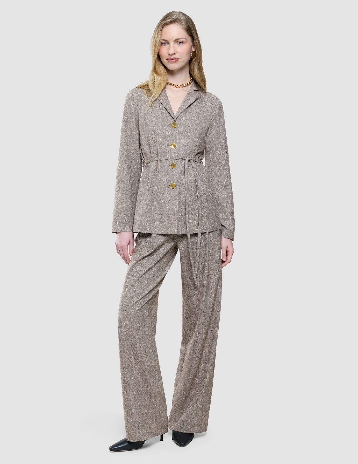 Women Rhea Pants Golden Beige Melange