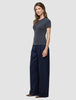 Women Rib T-shirt Dark Grey Melange