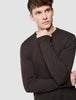 Seamless Core Knit Crewneck Dark Brown