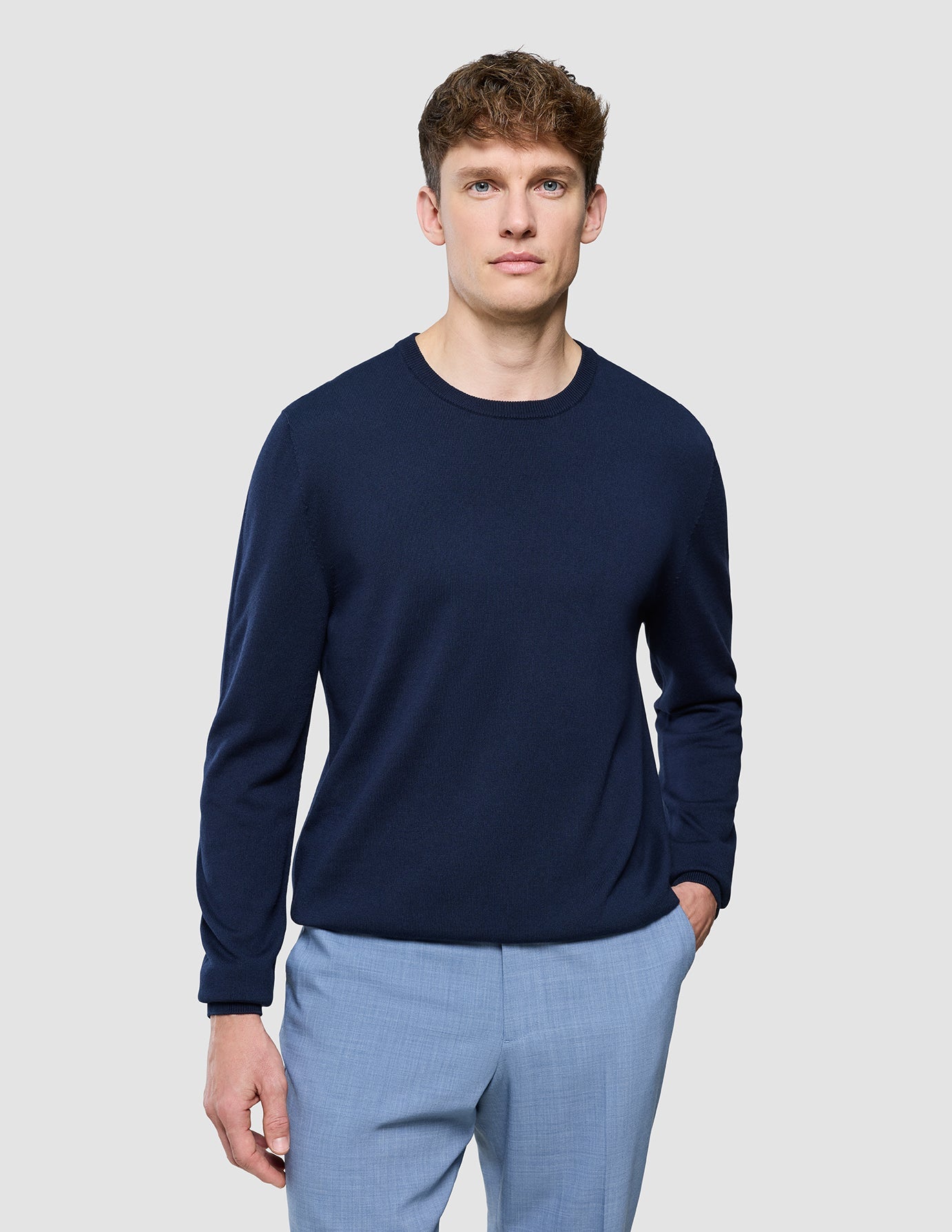 Seamless Core Knit Crewneck Dark Navy