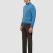 Seamless Core Knit Half Zip Blue Tide