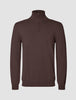 Seamless Core Knit Half Zip Dark Brown