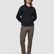 Seamless Core Knit Long Sleeve Polo Black