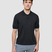Seamless Core Knit Short Sleeve Polo Black