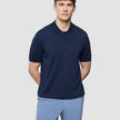 Seamless Core Knit Short Sleeve Polo Dark Navy