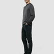 Seamless Premium Merino Knit Crewneck Charcoal Grey