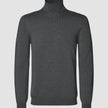 Seamless Premium Merino Knit Turtleneck Charcoal Grey
