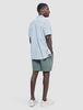 Seersucker Short Sleeve Shirt Green Stripes