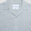 Seersucker Short Sleeve Shirt Green Stripes