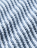Seersucker Short Sleeve Shirt Navy Stripes