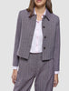 Women Serene Short Jacket Pink Winery Herringbone