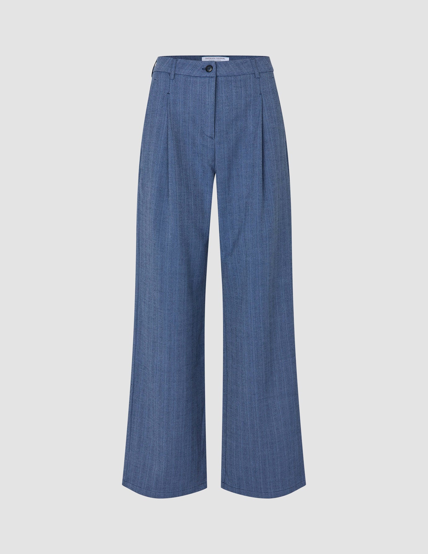 Women Serene Pants Wide Ombre Blue Herringbone