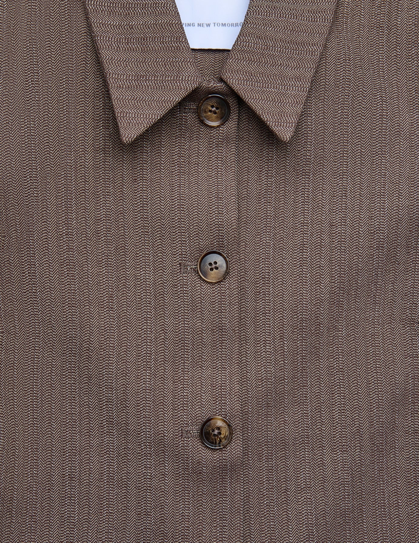 Women Serene Short Jacket Brown Stone Herringbone