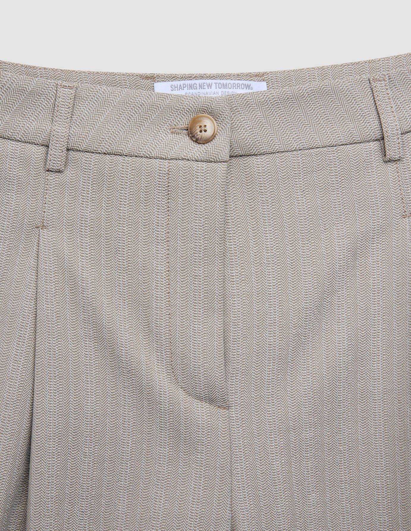 Women Serene Pants Wide Burnt Sugar Herringbone