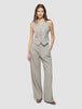 Women Serene Short Vest Burnt Sugar Herringbone