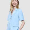 Women Skye Short Sleeved Blazer Blue Haze
