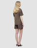 Women Skye Short Sleeved Blazer Dark Chestnut Melange