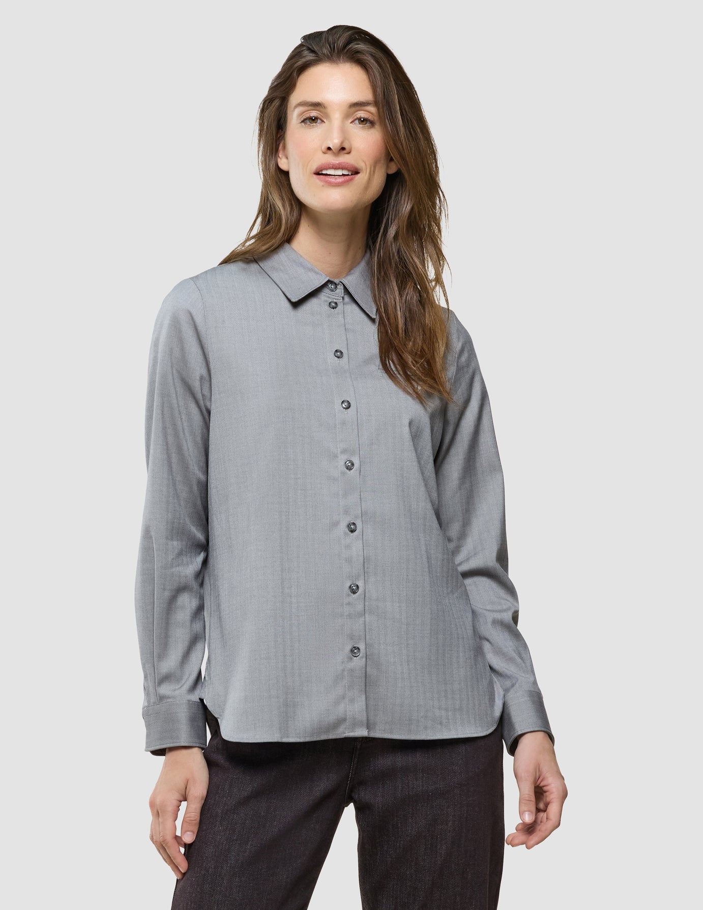 Women's Skye Shirt Mellow Beige Herringbone