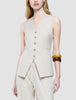 Women's Skye Long Vest Sandy Beige Melange