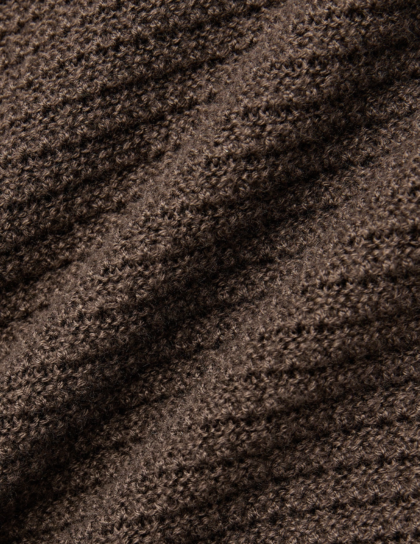 Structured Knit Cardigan Dark Brown