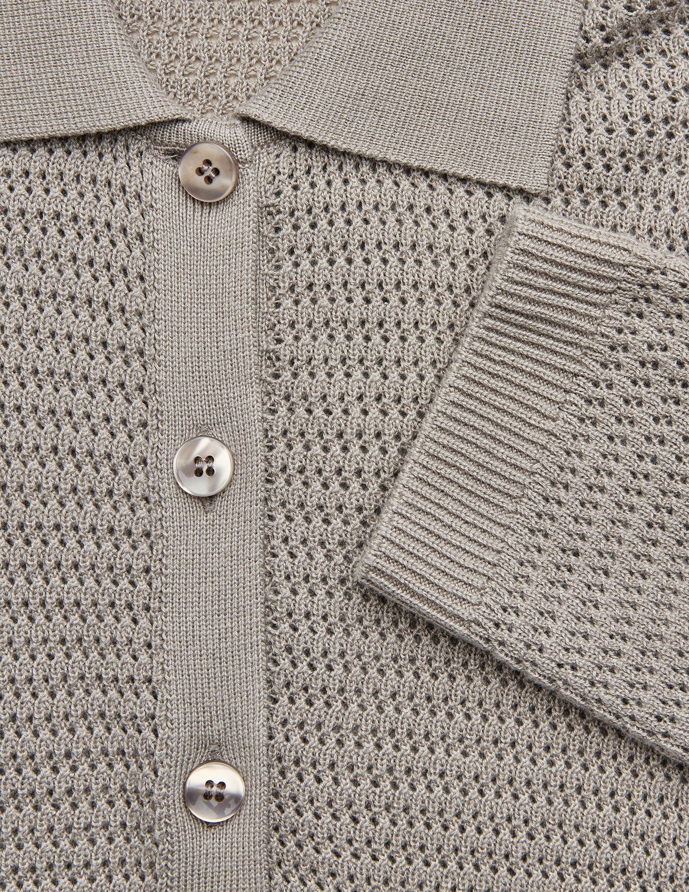 Women Structured Polo Long Sleeve Dark Sand