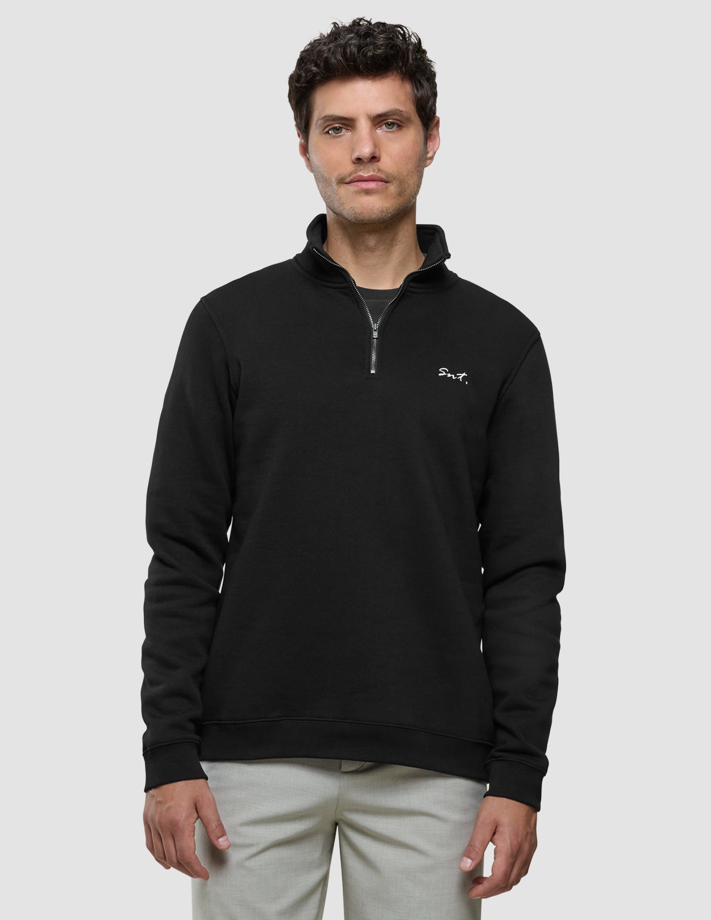 Sweat Half Zip Black
