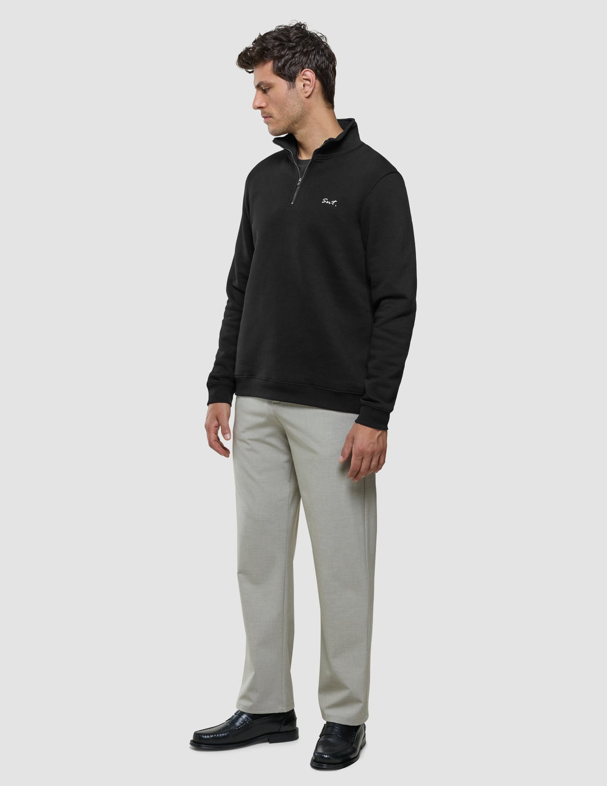 Sweat Half Zip Black