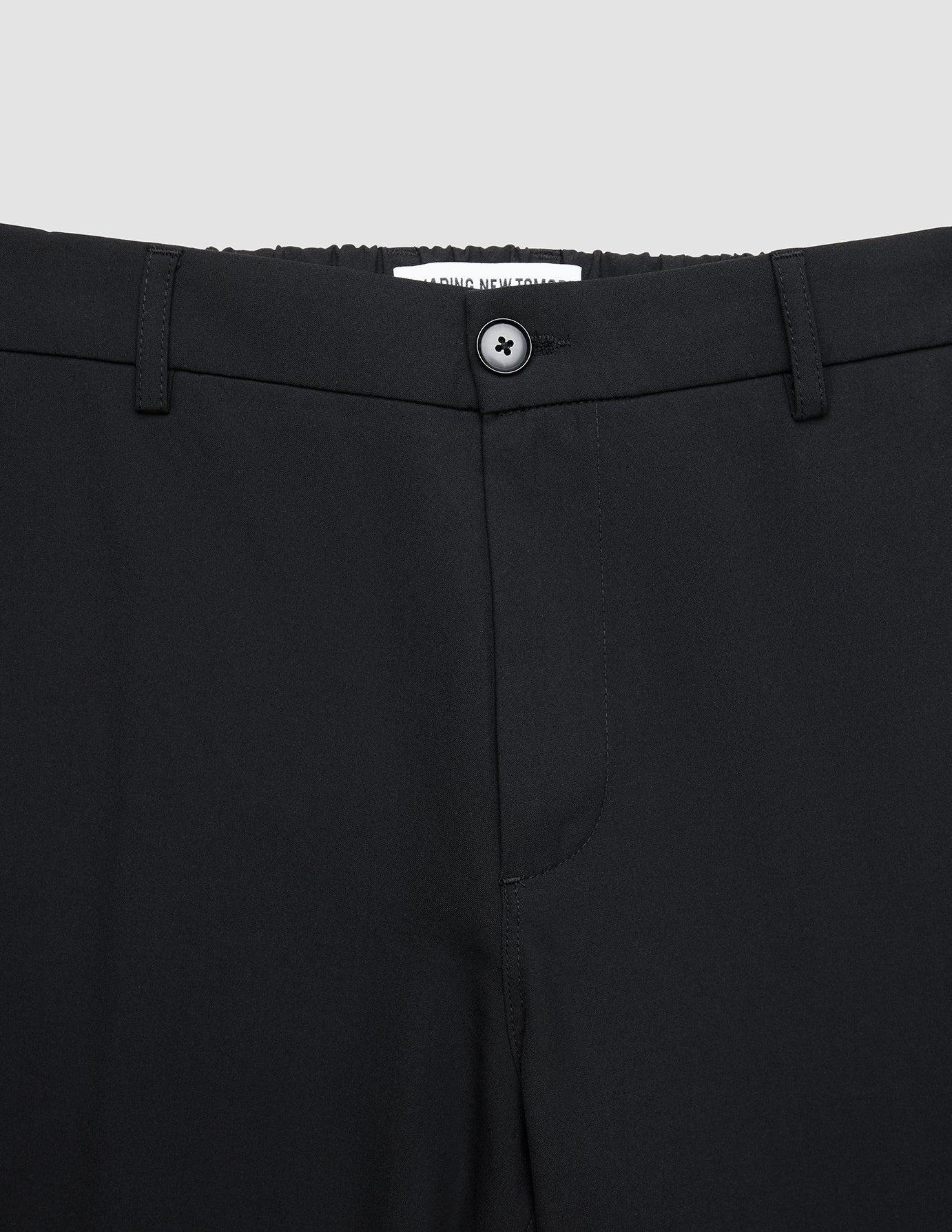 Tech Linen Elastic Pants Black