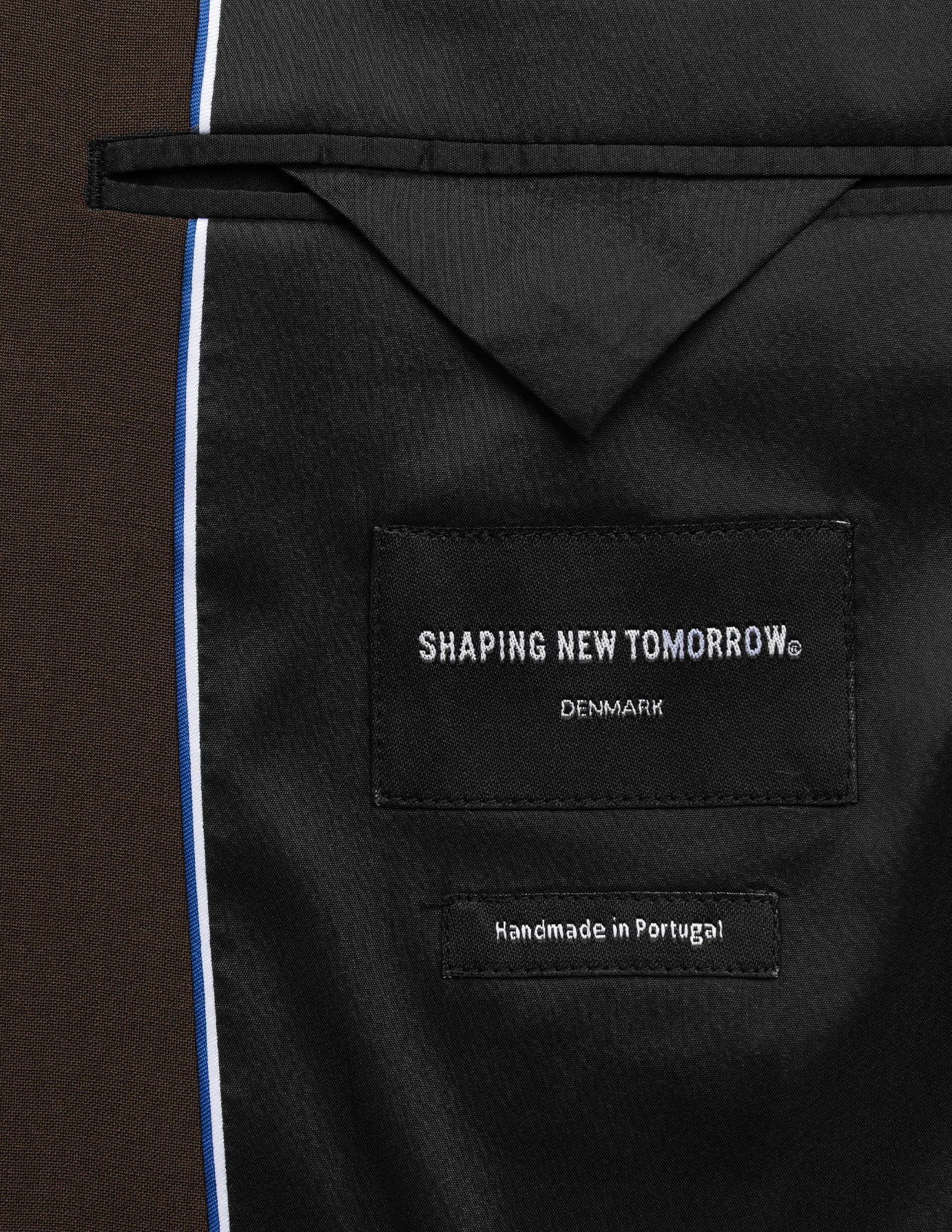 Tech Wool Blazer Dark Cocoa Brown Slim