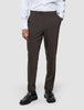 Tech Wool Suit Pants Slim Cocoa Brown