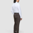 Tech Wool Suit Pants Slim Cocoa Brown