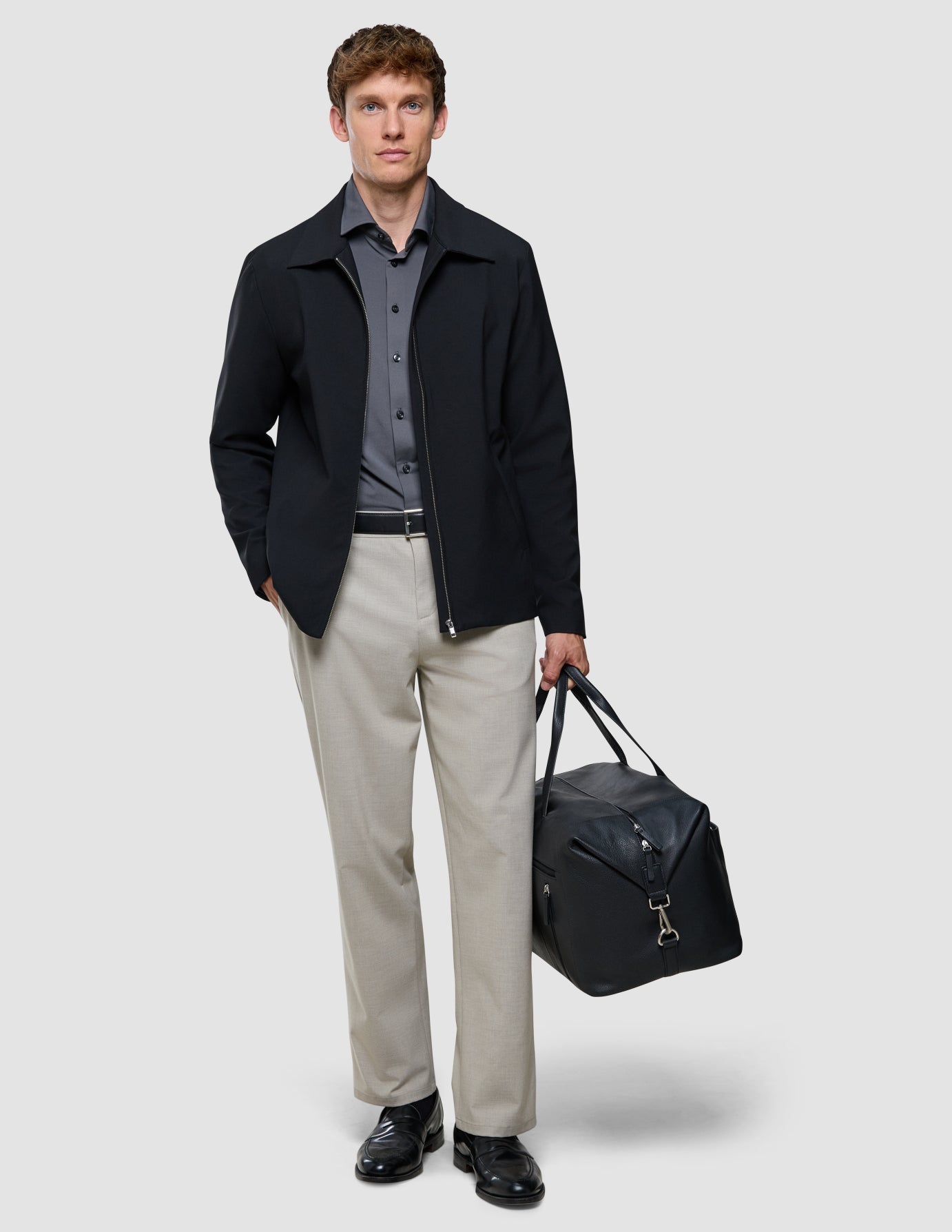 Travel Shirt Charcoal Grey Regular