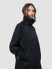 Women Waterproof Trench Coat Short Black