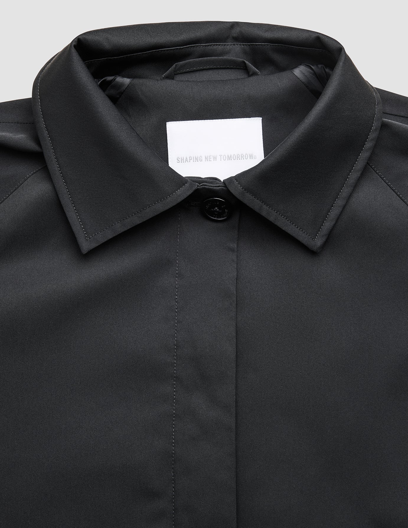 Women Waterproof Trench Coat Short Black