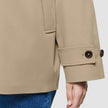 Women Waterproof Trench Coat Short Sand Grain