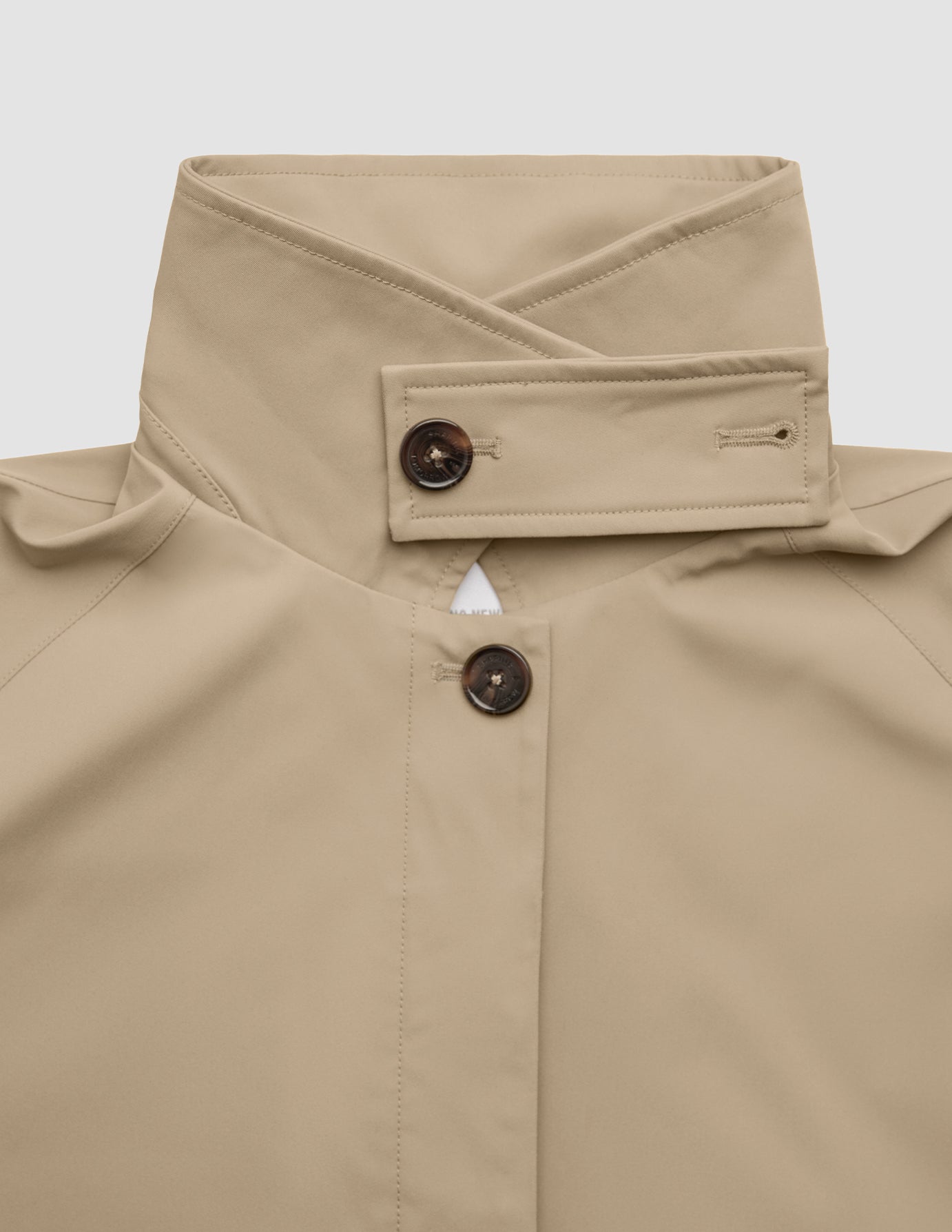 Women Waterproof Trench Coat Short Sand Grain