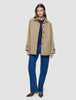 Women Waterproof Trench Coat Short Sand Grain