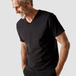 Supima T-shirt Black V-Neck